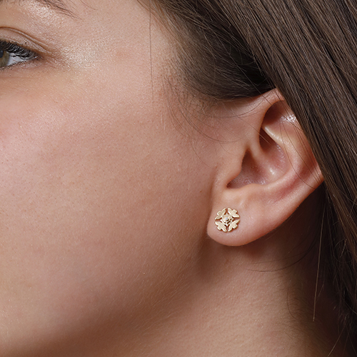 Boucles d’oreilles rosace